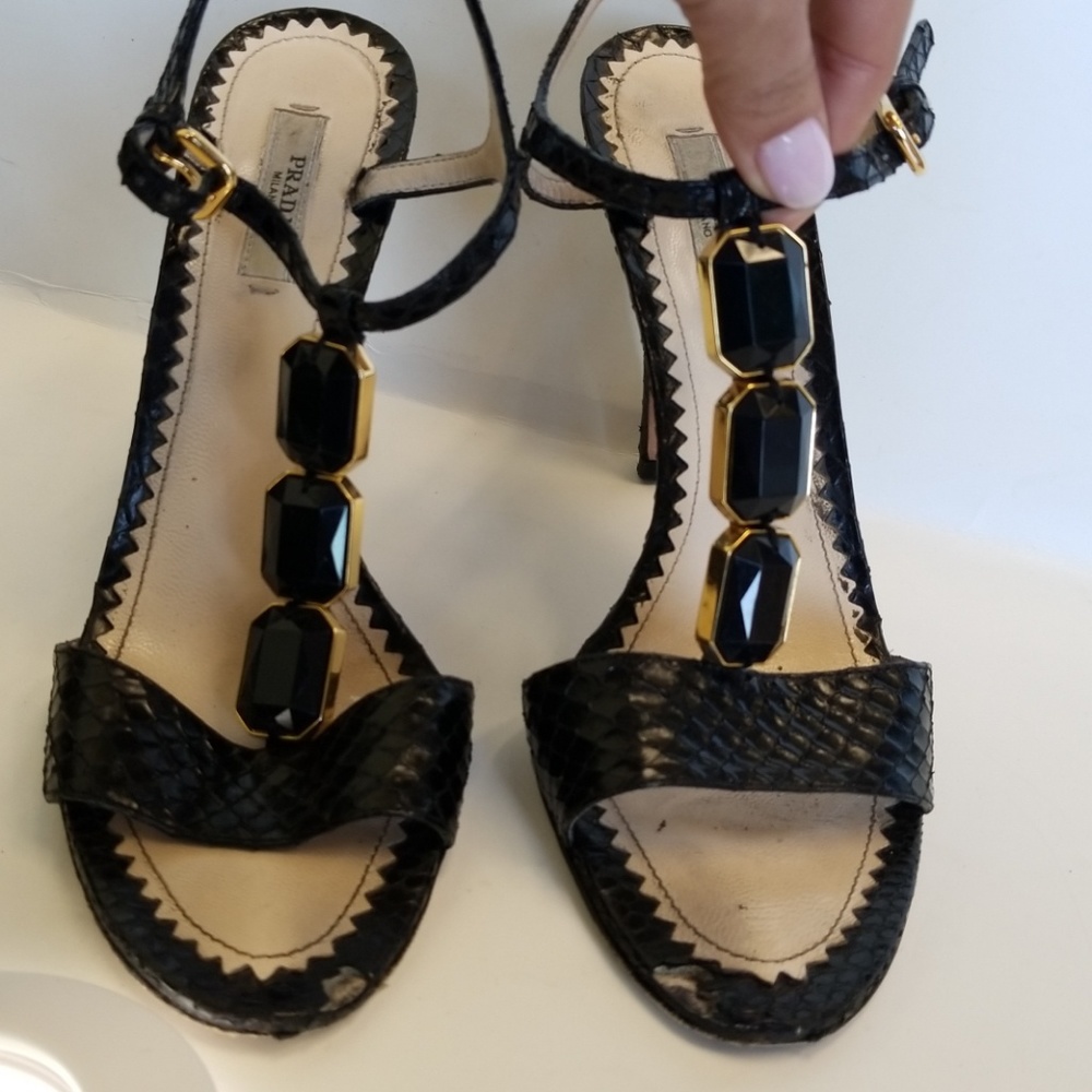 Prada snake high heels